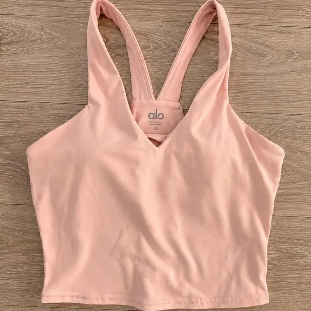 Alo Yoga Airbrush Real Bra Tank – Vintage Pink